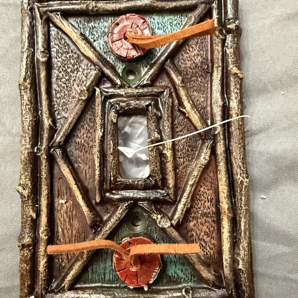 Rustic Double Light Switch Cover - Picture 3 of 4